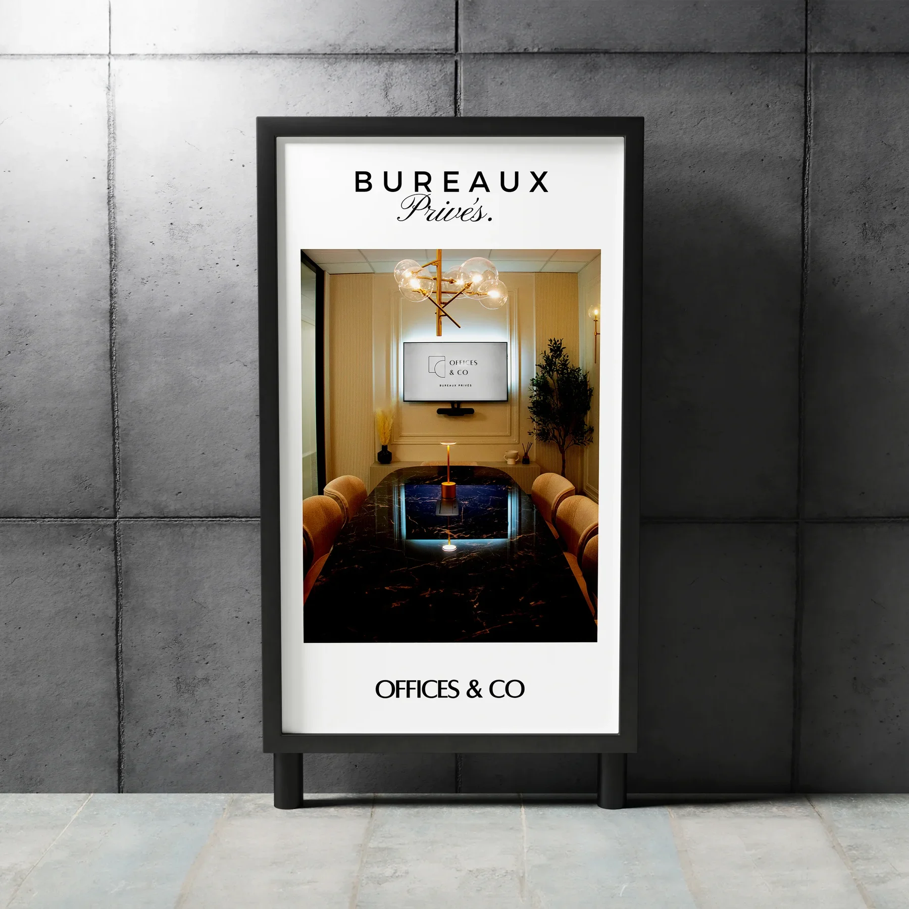 Poster OFFICES AND CO Visuel pour communication de offices & co pour affichage publique jcdecaux